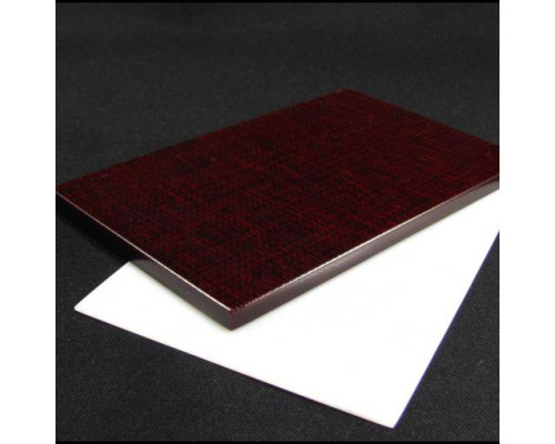 Micarta lining No. 92211 burgundy with fabric texture 8.2x80x130 mm